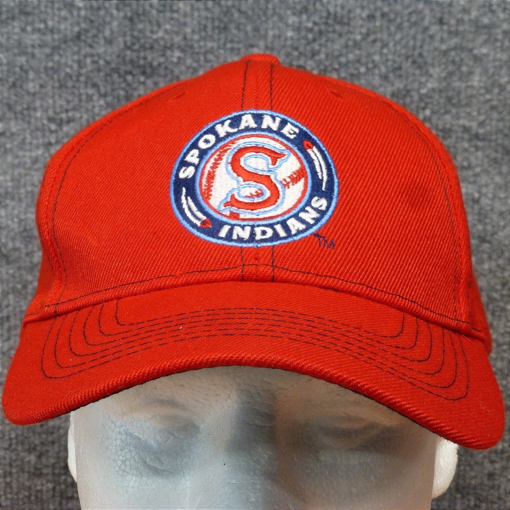 Spokane Indians Baseball Hat Red Pepsi Arby's Inlander Adjustable Cap Melon Hat